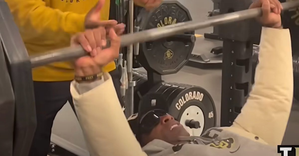 NextImg:Deion Sanders Humiliates His Son In Bench Press And Makes The Coolest Exit