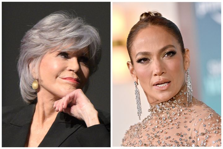 From Left: Jane Fonda and Jennifer Lopez.