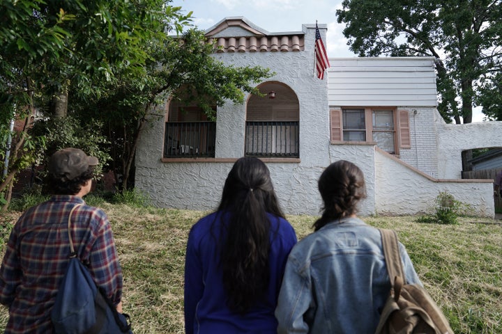 Inspired by <em>obreros</em>, Matt Lopez created a series that centers on three immigrants — Carlos Rincon and sisters Juana and Rosa Sanchez — as they cross the U.S. border from Mexico in search of a better life.