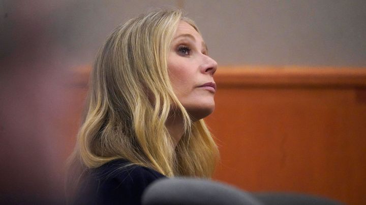 Gwyneth Paltrow sits in court during her trial in Park City, Utah.