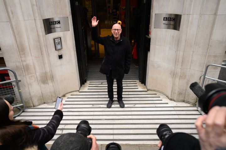 Ken Bruce leaving Wogan House after presenting his final BBC Radio 2 mid-morning show