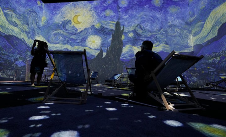 Από την έκθεση "Van Gogh: The Immersive Experience'. Λονδίνο 29 Ιουλίου 2021 (AP Photo/Alastair Grant)