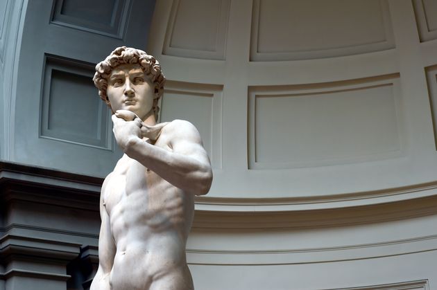 イタリア・フィレンツェのアカデミア美術館に収蔵されているミケランジェロの「ダビデ像」