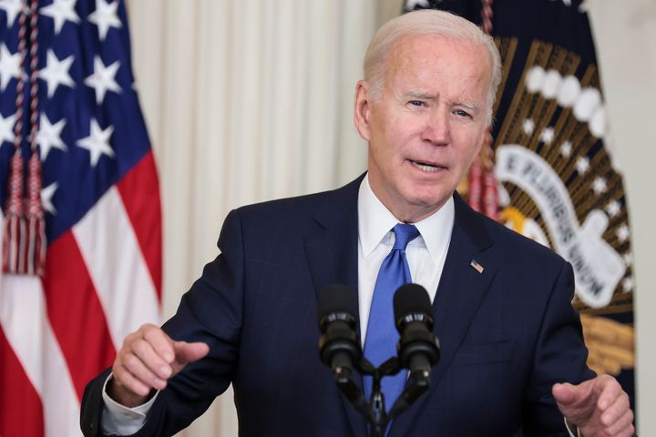 President Joe Biden delivers remarks on developing infrastructure jobs in the East Room of the White House on Nov. 2, 2022, in Washington, D.C.