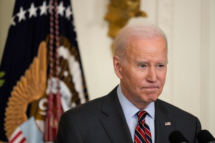 President Joe Biden spoke about the school shooting in Nashville during an event at the White House on Monday.