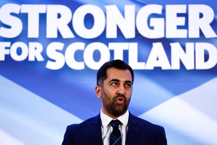 Humza Yousaf after being elected as the new SNP leader.