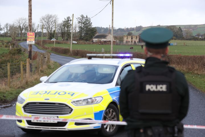 A cordon is near to the sports complex where off-duty PSNI Detective Chief Inspector John Caldwell was shot
