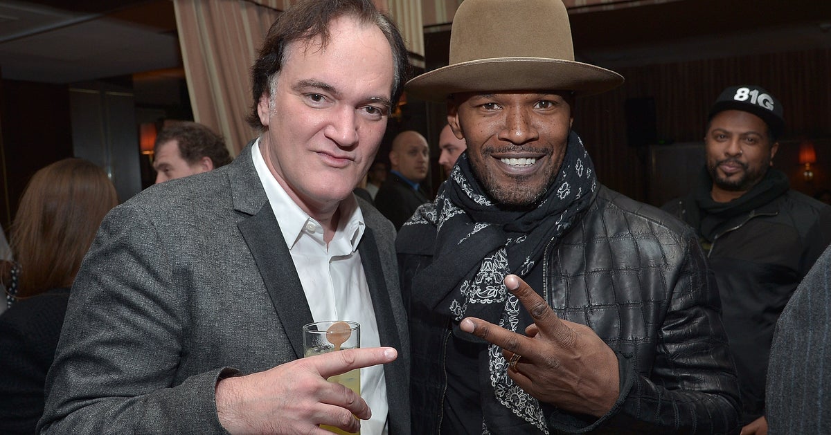 NextImg:Jamie Foxx Surprises Quentin Tarantino With R-Rated Rendition Of 'Happy Birthday' Song