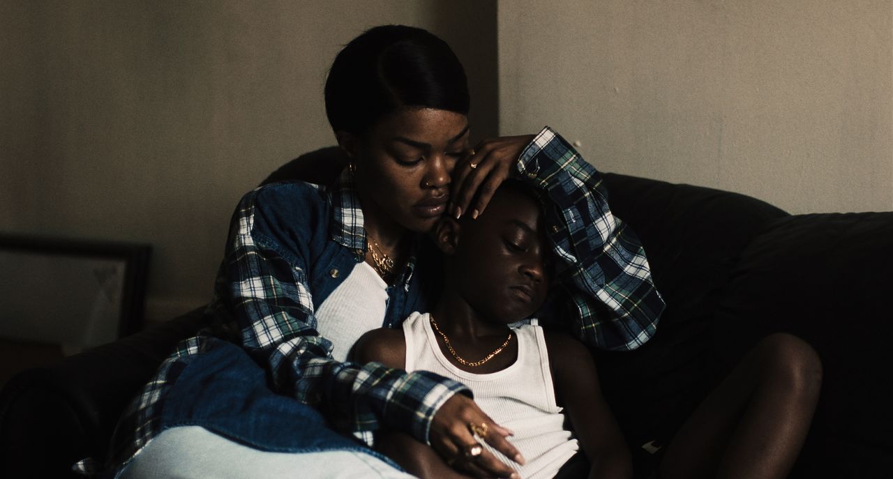 Teyana Taylor stars as Inez de la Paz and Aaron Kingsley Adetola stars as 6-year-old Terry in director A.V. Rockwell's "A Thousand And One."