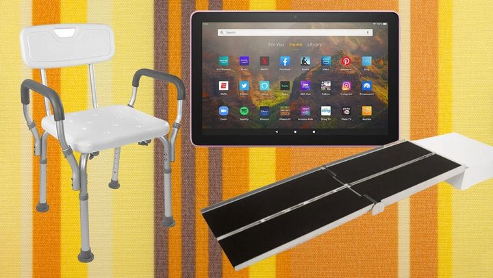 A medical-grade shower chair, an easy-to-use tablet and a portable ramp.