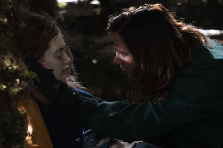 "Yellowjackets" is at its best when it takes bold, unexpected and grisly leaps — like in this jarring scene with young Jackie (Ella Purnell) and Shauna (Sophie Nélisse).