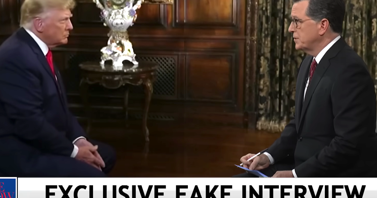 NextImg:Colbert Inserts Himself Into Trump-Hannity Interview To Hilarious Effect