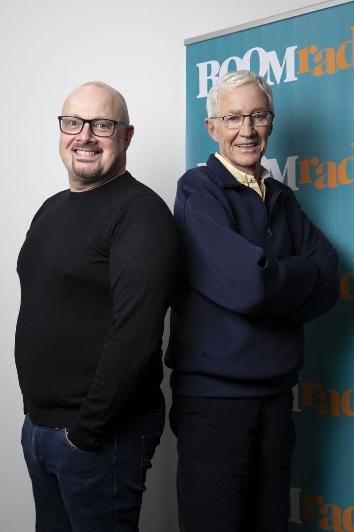 (L-R) Boom Radio producer Malcolm Prince and Paul O'Grady.
