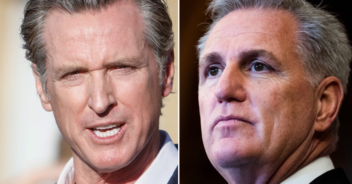NextImg:Gavin Newsom Tweets 1 Scathing Word About Kevin McCarthy's School Shooting Silence