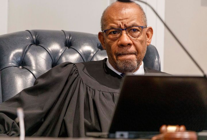 Judge Clifton Newman presides over Alex Murdaugh's double murder trial at the Colleton County Courthouse in Walterboro, South Carolina, on Jan. 26, 2023. 