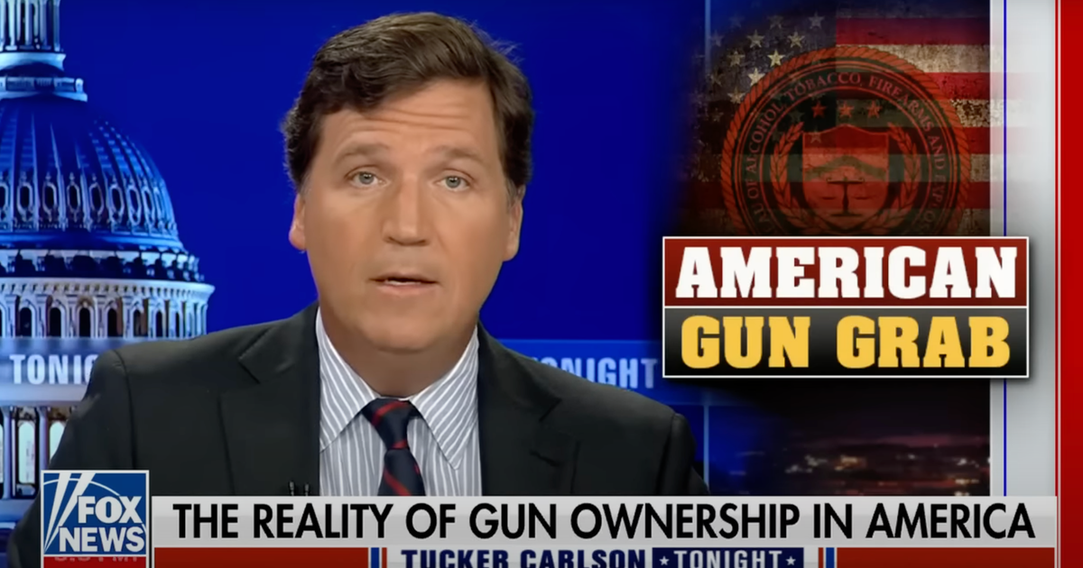 NextImg:Tucker Carlson Makes Disturbing Prediction In Rant Against Gun Control