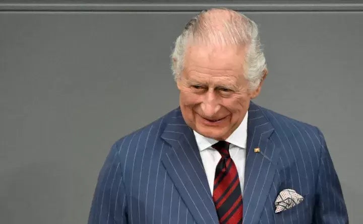 Britain's King Charles III gives a speech at the Bundestag (lower house of parliament) in Berlin, on March 30.