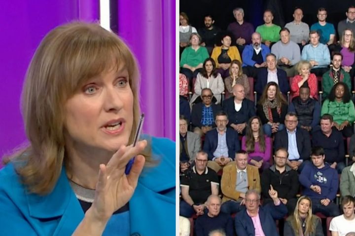 Fiona Bruce asked the audience who supported the government's approach.