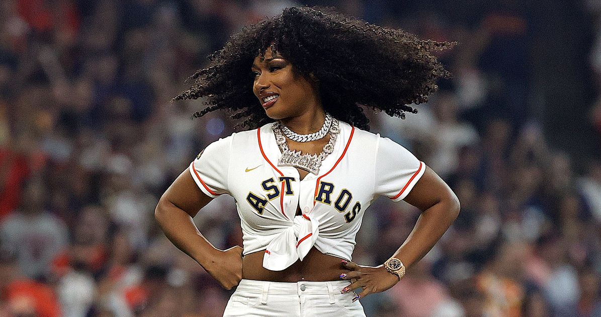 Megan Thee Stallion goes viral after throwing the Houston Astros