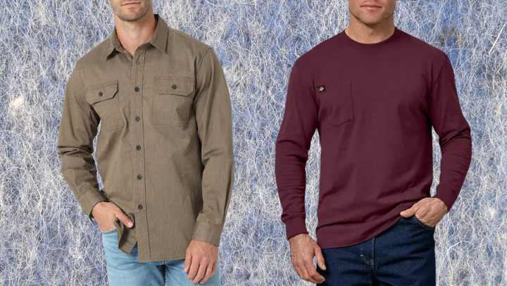 Long-sleeved shirts from Wrangler and Dickies