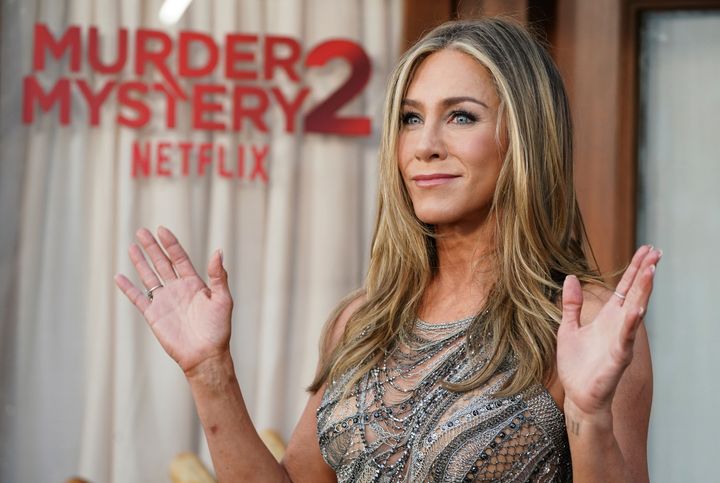 Jennifer Aniston at "Murder Mystery 2" on March 28 in Los Angeles.
