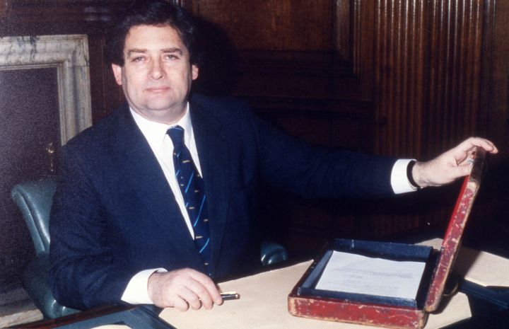 Preparing his budget, Nigel Lawson in 1987.