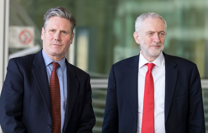 Sir Keir Starmer and Jeremy Corbyn.
