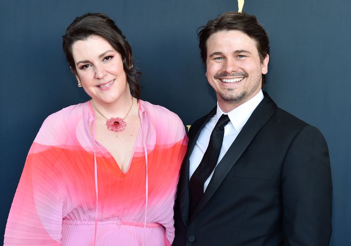Melanie Lynskey and Jason Ritter attend the 2nd Annual HCA TV Awards for broadcast and cable on Aug. 13, 2022, in Beverly Hills, California.