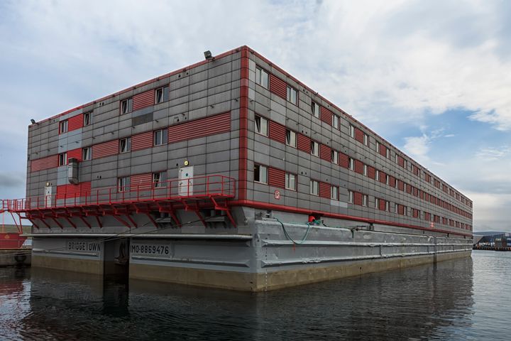 The Bibby Stockholm barge