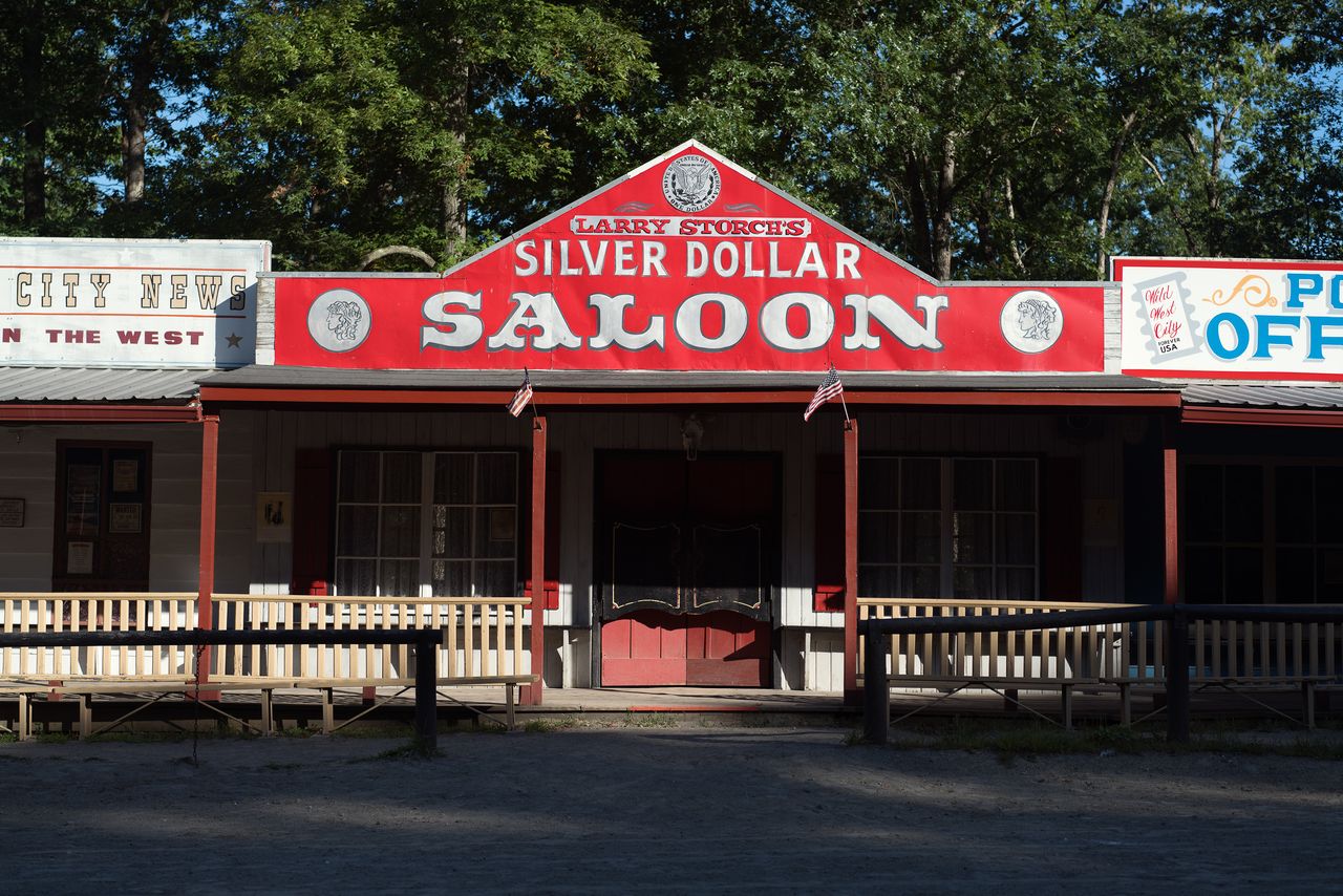 Larry Storch's Silver Dollar Saloon in the late afternoon light. The late comedic actor, who died last summer, was best known for the 1960’s sitcom “F Troop.” He was also a local celebrity at Wild West City.