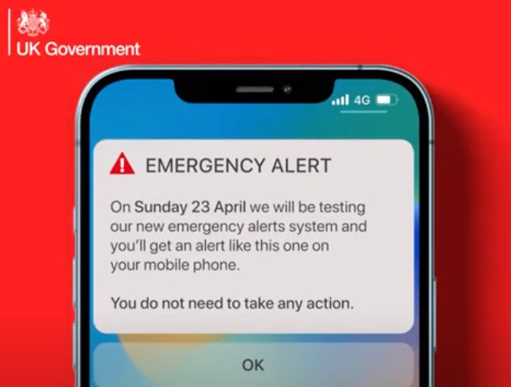 UK emergency alert test