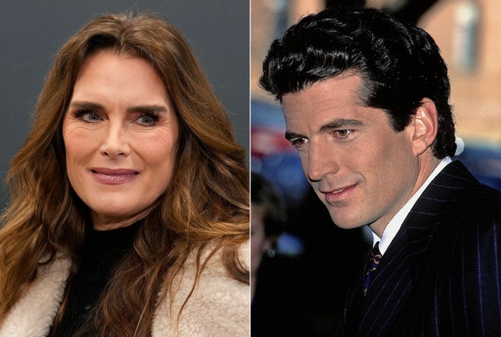 Brooke Shields (left) said John F. Kennedy Jr. (right) gave her "the best kiss I've ever had in my life."