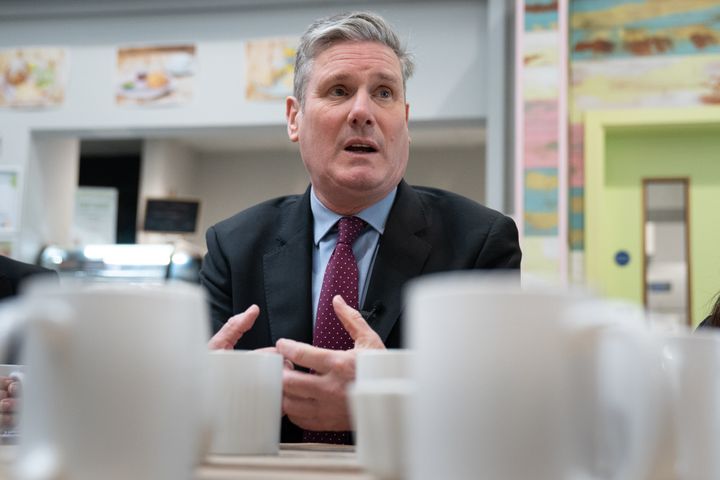 Keir Starmer meets representatives from organisations dedicated to supporting victims of violence against women and girls on Thursday April 6, 2023.