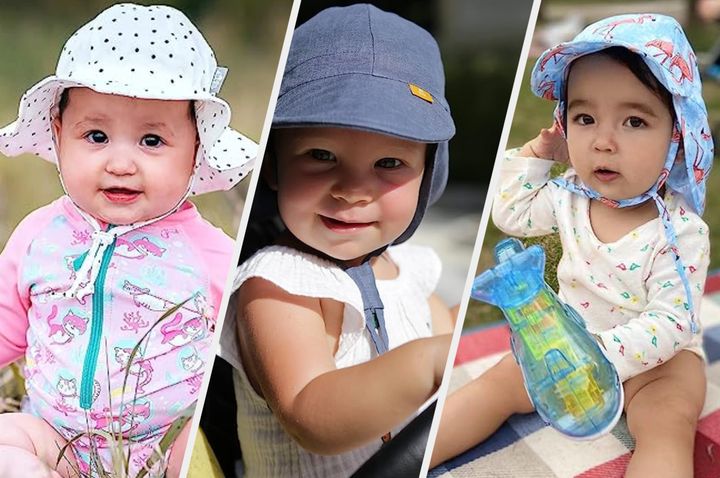 Toddler and baby sun hats