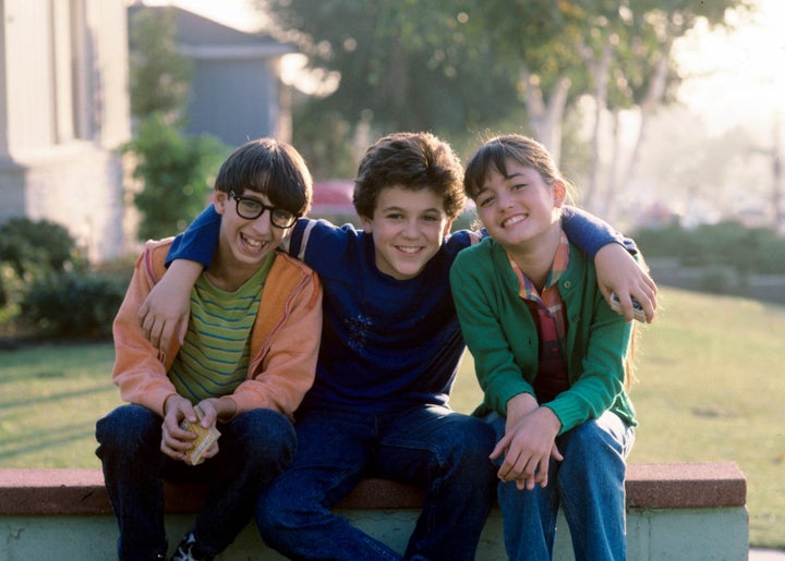 Saviano, Savage and McKellar on the set of a Season 2 episode of "The Wonder Years."