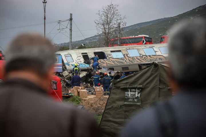 Πολύνεκρο σιδηροδρομικό δυστύχημα στα Τέμπη έξω από την Λάρισα, σύγκρουση εμπορικής και επιβατικής αμαξοστοιχίας, Τετάρτη 1 Μαρτίου 2023 (ΡΑΦΑΗΛ ΓΕΩΡΓΙΑΔΗΣ/ MΟTIONTEAM/EUROKINISSI)