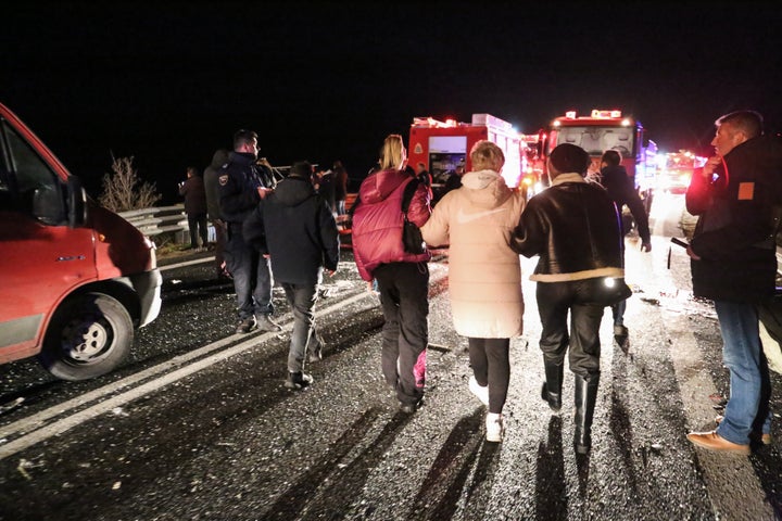 Σύγκρουση δυο αμαξοστοιχιών στα Τέμπη, Τετάρτη 1 Μαρτίου 2023. Σύμφωνα με την ανακοίνωση της Hellenic Train, στον Ευαγγελισμό σημειώθηκε μετωπική σύγκρουση δύο αμαξοστοιχιών: μιας εμπορευματικής αμαξοστοιχίας και της αμαξοστοιχίας IC 62 που είχε αναχωρήσει από Αθήνα προςΣύγκρουση δυο αμαξοστοιχιών στα Τέμπη, Τετάρτη 1 Μαρτίου 2023. Σύμφωνα με την ανακοίνωση της Hellenic Train, στον Ευαγγελισμό σημειώθηκε μετωπική σύγκρουση δύο αμαξοστοιχιών: μιας εμπορευματικής αμαξοστοιχίας και της αμαξοστοιχίας IC 62 που είχε αναχωρήσει από Αθήνα προς Θεσσαλονίκη. (ΛΕΩΝΙΔΑΣ ΤΖΕΚΑΣ/EUROKINISSI)