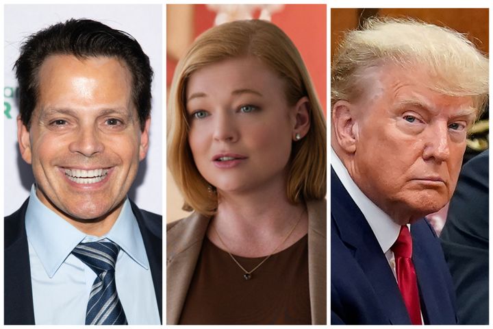 Anthony Scaramucci, Sarah Snook in “Succession,” and Donald Trump.