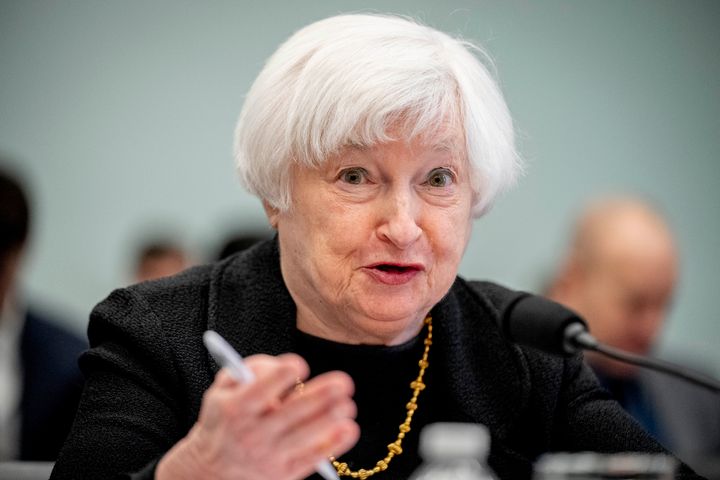 Treasury Secretary Janet Yellen testifies before a House panel March 29. Yellen's Treasury Department is using various accounting maneuvers to stay below the debt limit as the White House and House Republicans spar over whether and over what to negotiate.