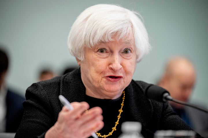 Treasury Secretary Janet Yellen testifies before a House panel March 29. Yellen's Treasury Department is using various accounting maneuvers to stay below the debt limit as the White House and House Republicans spar over whether and over what to negotiate.