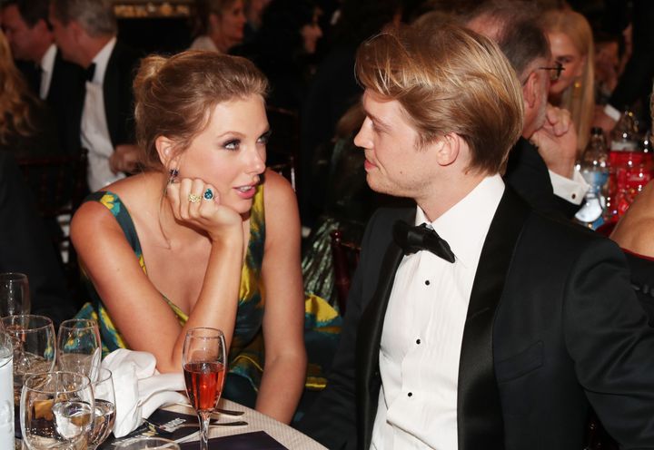 Taylor Swift and Joe Alwyn attend the 77th Annual Golden Globe Awards in 2020. The two have reportedly split after dating for six years.