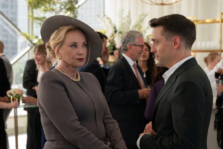 J. Smith-Cameron (left) and Culkin in "Succession."