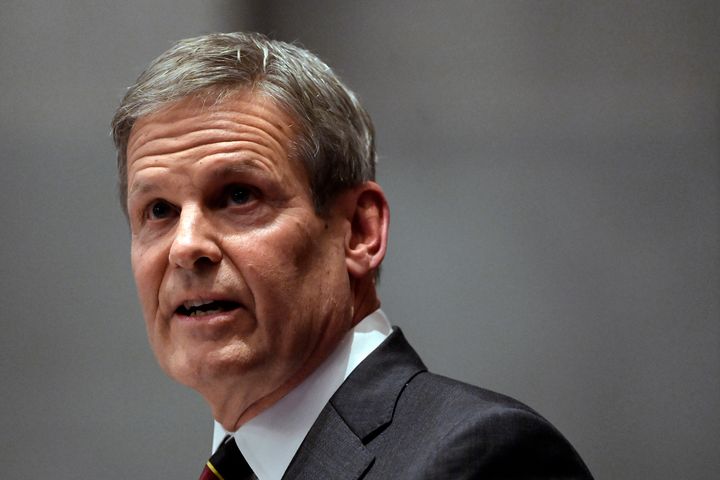 Tennessee Gov. Bill Lee delivers his State of the State Address in the House Chamber, Feb. 6, 2023, in Nashville, Tenn. Two years after Lee led the charge to allow residents 21 and older to carry handguns in public without a permit, younger adults could soon have the same privilege, with or without the governor's signoff. 