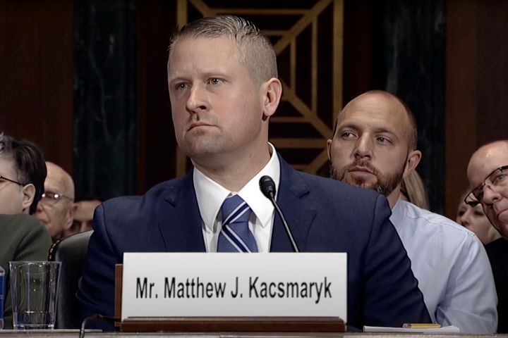 Matthew Kacsmaryk is seen in his Senate confirmation hearing in December 2017. Virtually every GOP senator voted to confirm him knowing he was an ardent opponent of abortion rights.