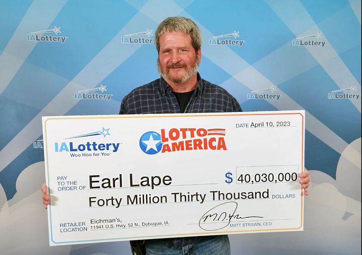 Earl Lape, a 61-year-old retired mechanic from Dubuque, Iowa, won a $40 million lottery jackpot with a ticket he purchased on April Fools' Day.