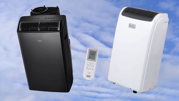 Midea Duo portable air conditioner and Black + Decker portable air conditioner with remote control