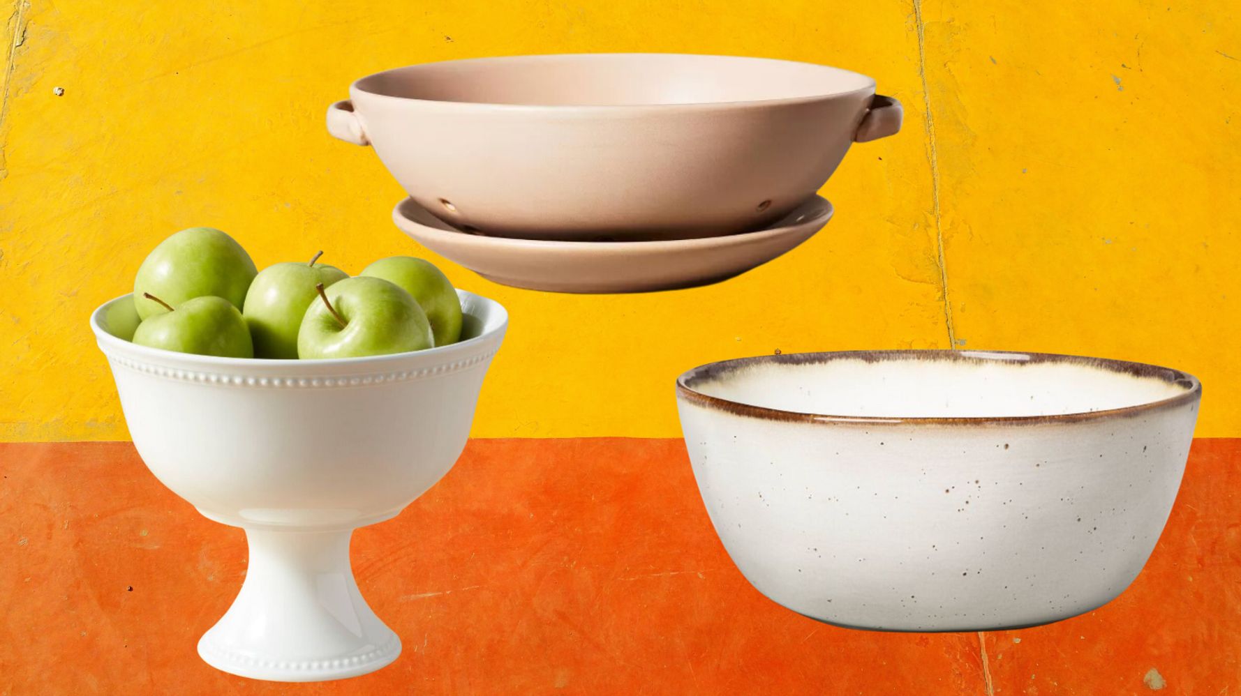 Set of Vintage-Inspired Mixing Bowls - Magnolia