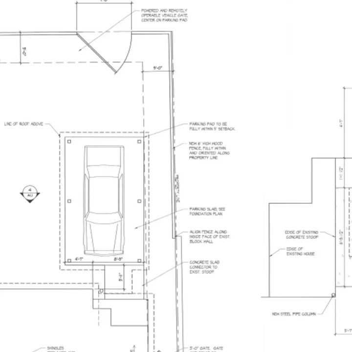 Drawings illustrate some of the improvements made to Thomas’ mother’s home after Crow bought it.