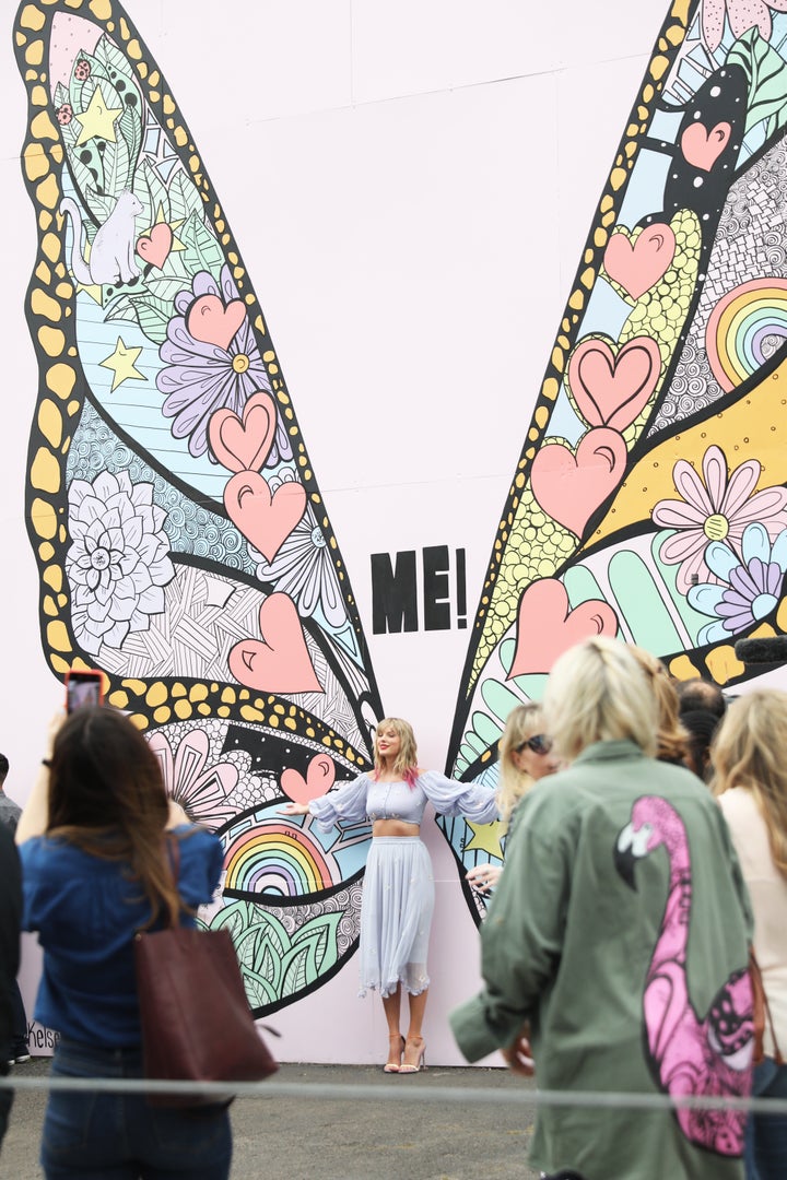 Taylor Swift's Butterfly Cutout Area Jeans in New York City