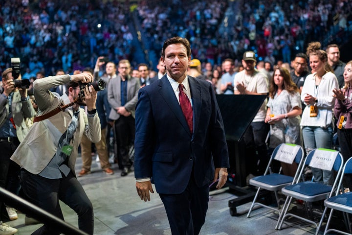 Florida Gov. Ron DeSantis spoke to evangelical students at Liberty University on Friday.